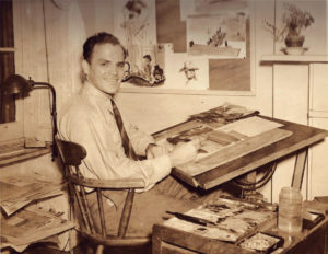 Hardie Gramatky in his NYC studio in 1940